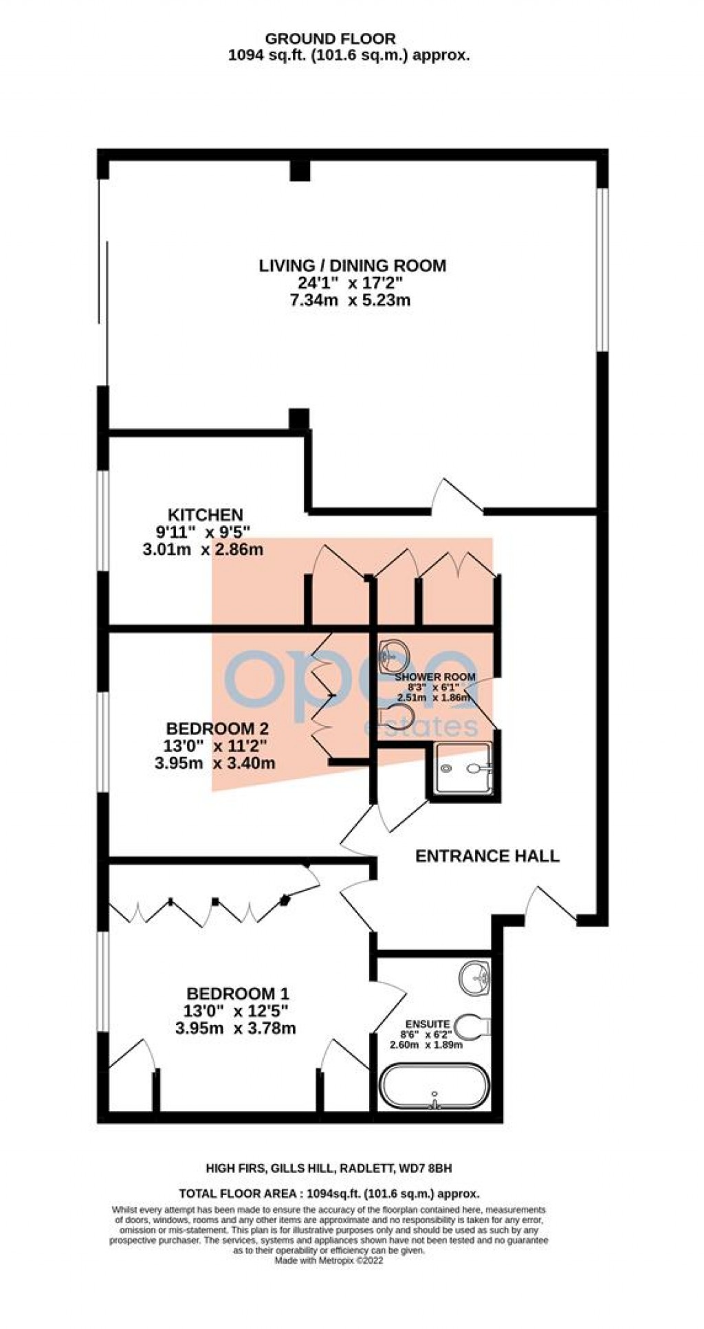 Floorplans For High Firs, Gills Hill, Radlett