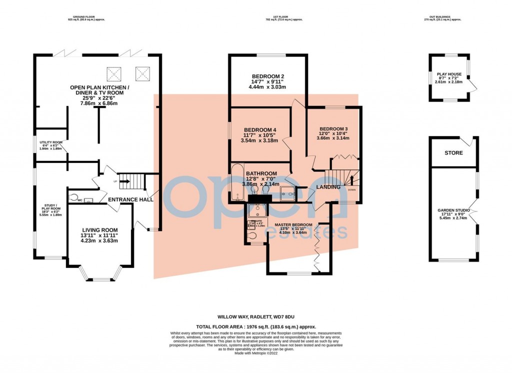 Floorplans For Willow Way, Radlett