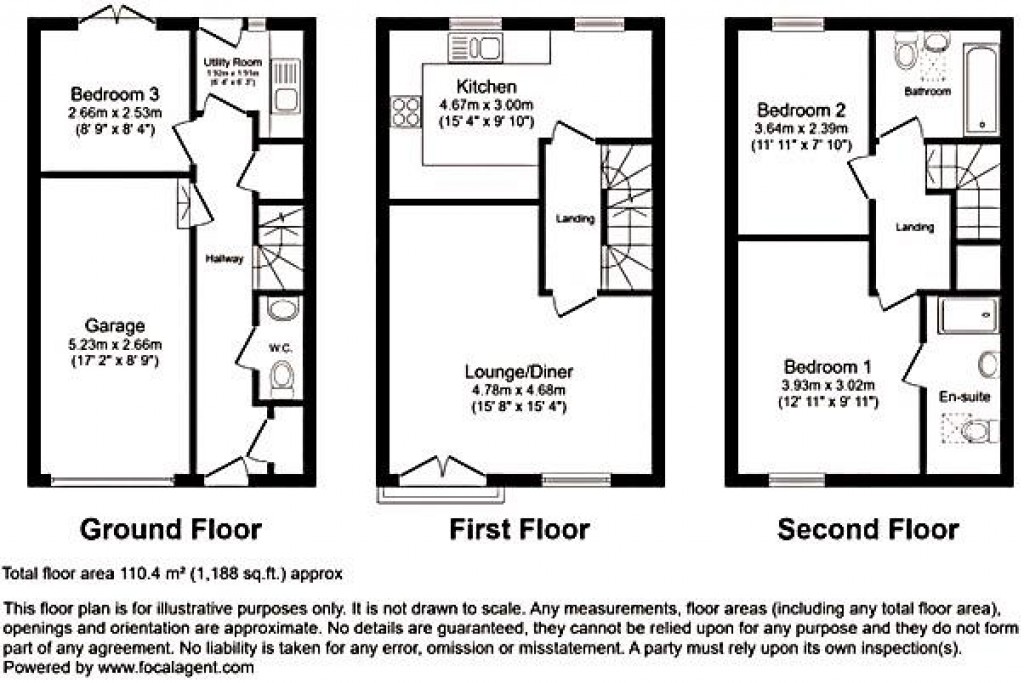Floorplans For Wordsworth Gardens, Borehamwood